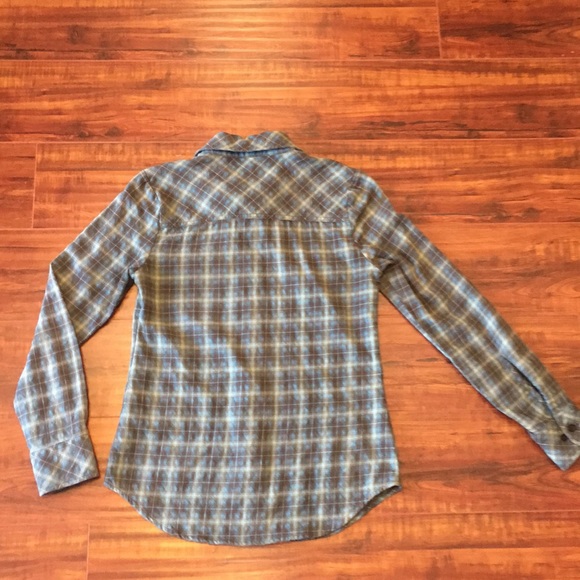 RVCA Like New Brown and Green Plaid Flannel Shirt - Picture 4 of 11